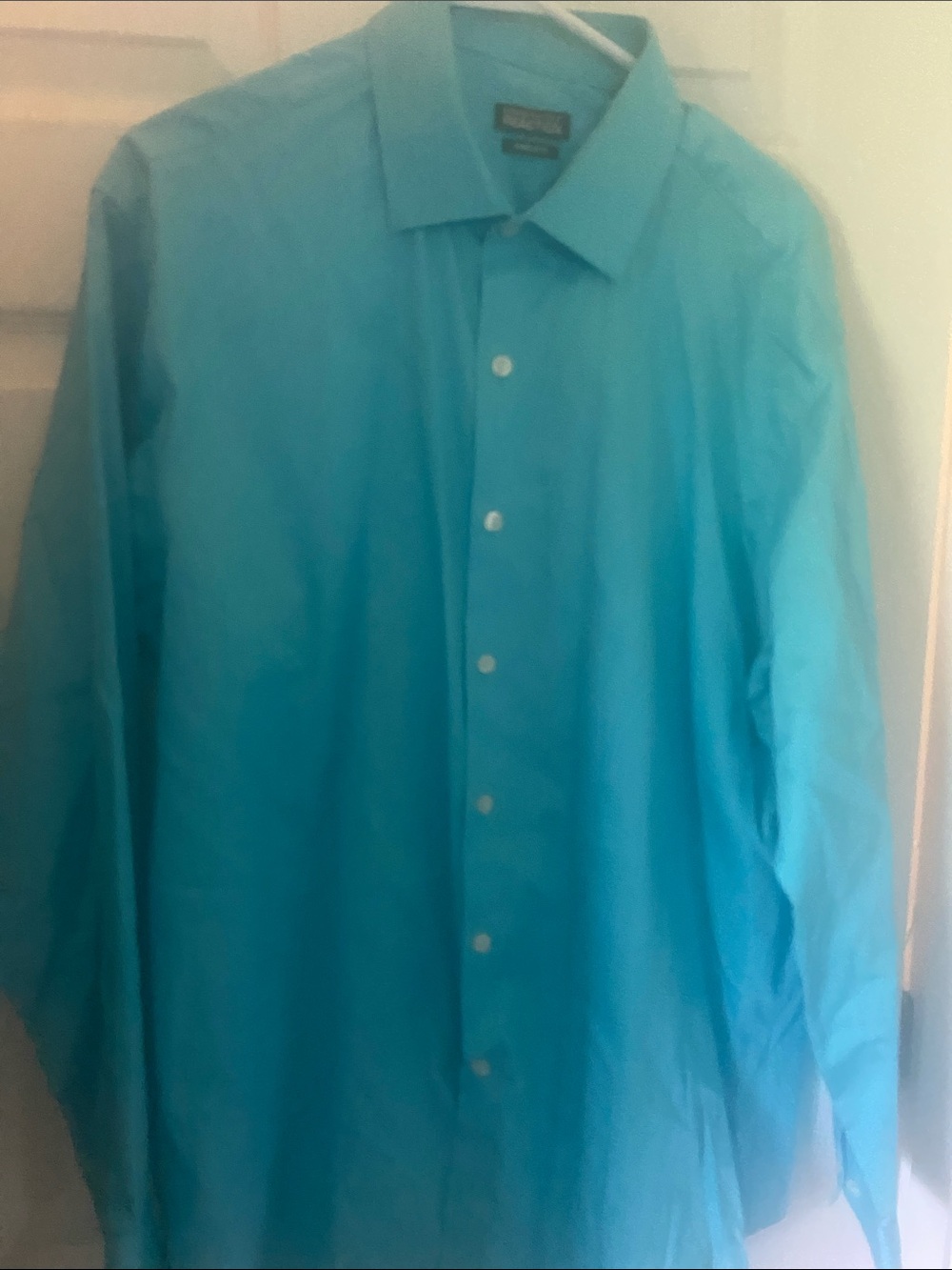 Kenneth Cole Reaction Bright Teal Long-Sleeve Dress Shirt